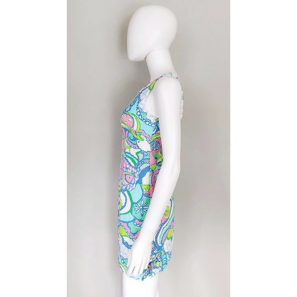 Lilly Pulitzer Delia Shift Dress 0 Cotton Multi Conch Republic Sleeveless Zip - Picture 7 of 12